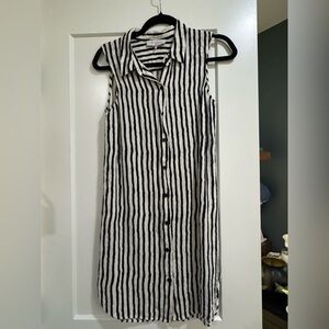 WAYF Navy and White Striped Cover Up / Dress